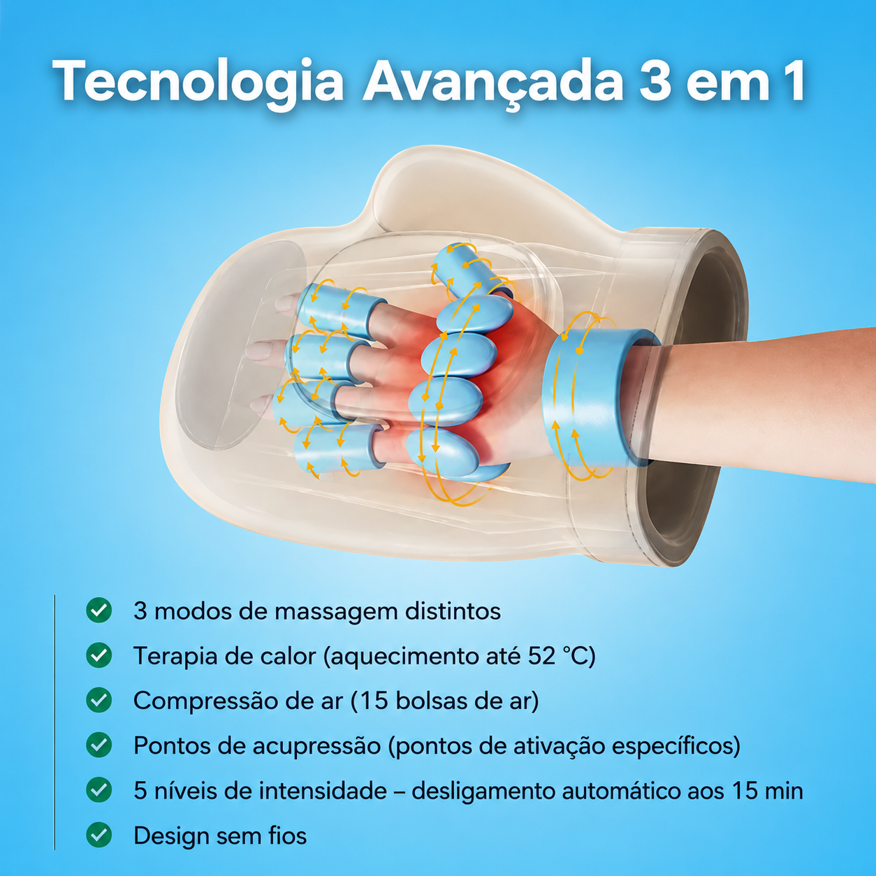 Calmovi Massajador de mãos - Alívio para as articulações, inflamações e dores