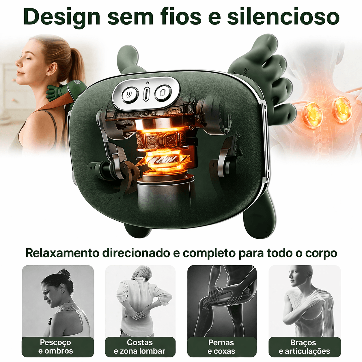 O AliviPro™ vai mais fundo do que qualquer massajador que já experimentaste