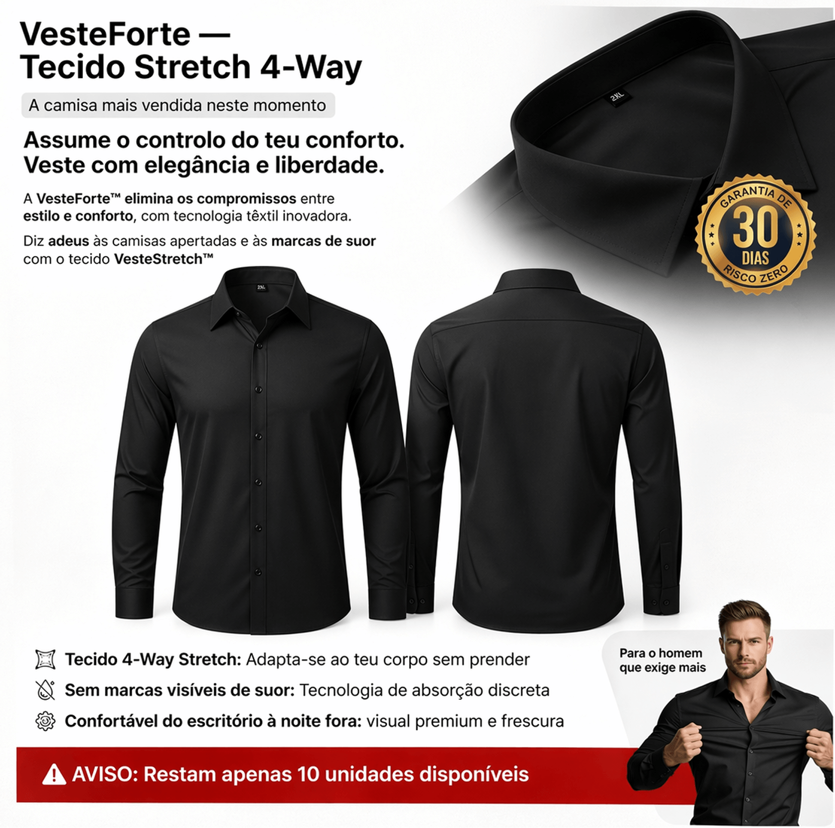 VesteForte  - Tecido Stretch 4-Way