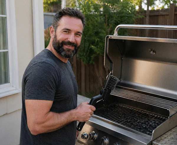 GrillSpark™ - Limpa a grelha em 2 minutos.