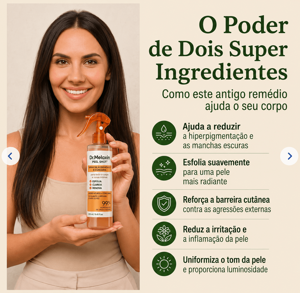 Dr. Melaxin - Spray Anti-Manchas para a Pele - OFERTA 2+1 GRATIS!