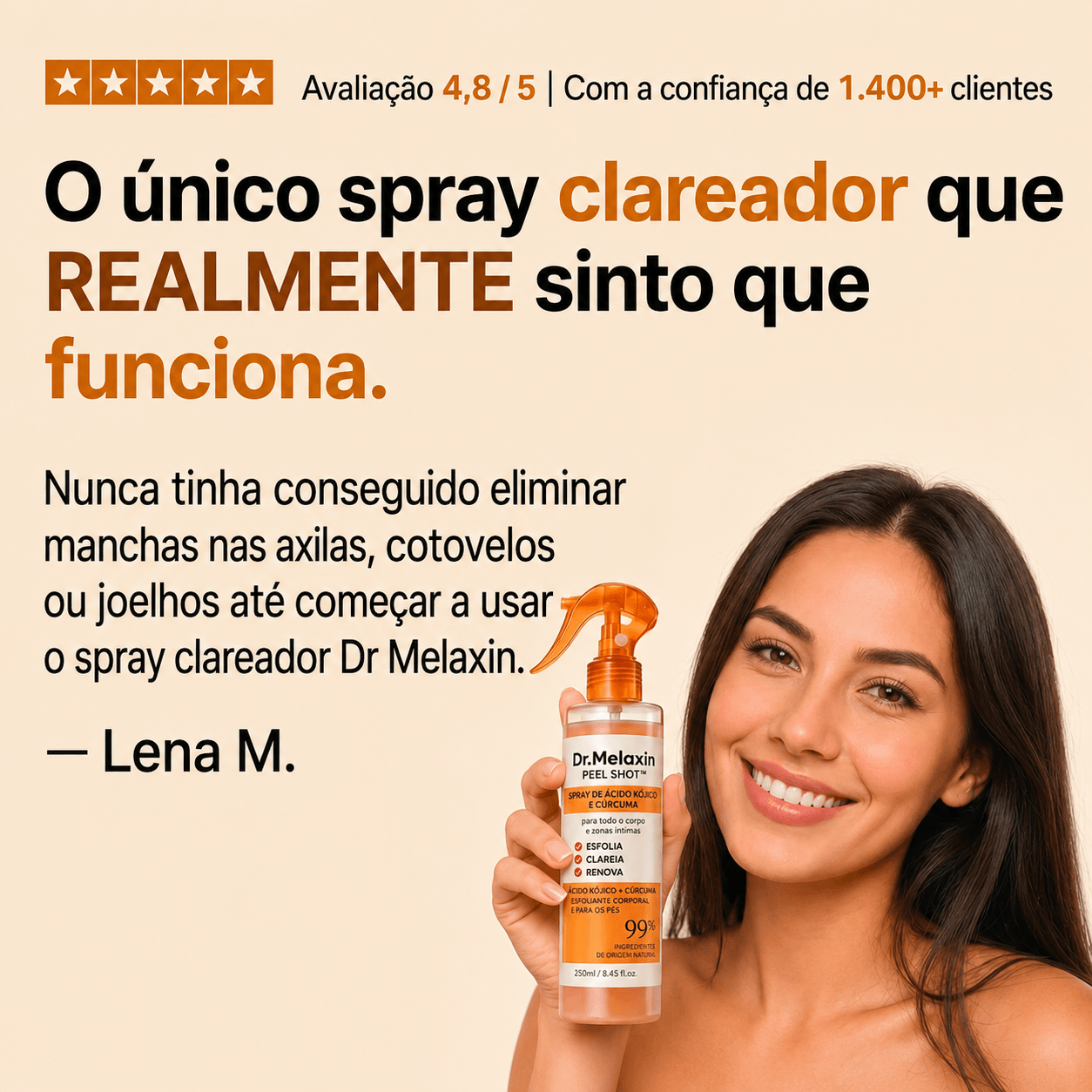 Dr. Melaxin - Spray Anti-Manchas para a Pele - OFERTA 2+1 GRATIS!