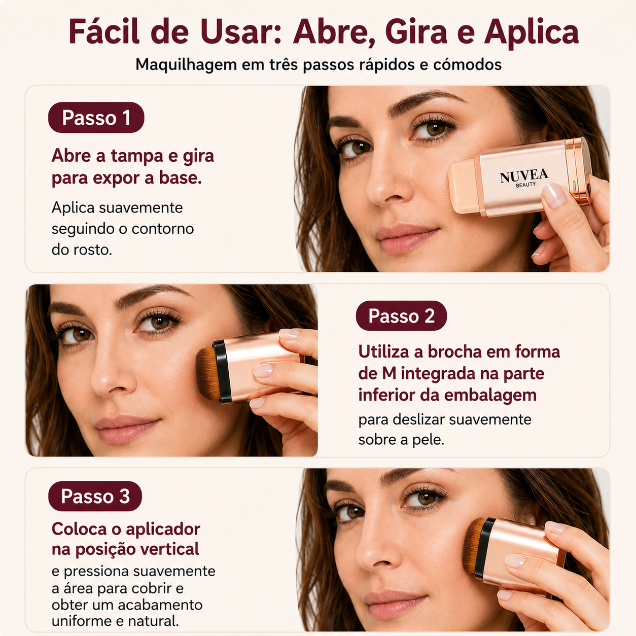 Nuvea - Base e Corretivo em Bastão 8 em 1