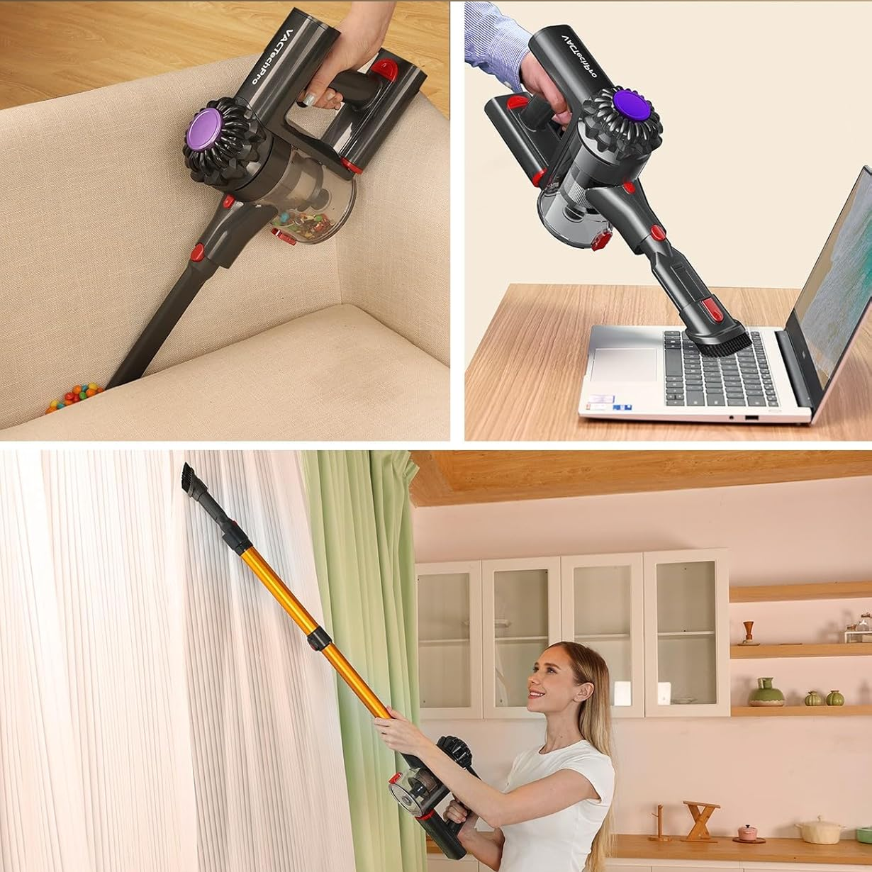 VortexClean™ Aspirador Sem Fios 6 em 1 com Sucção Ultra Potente